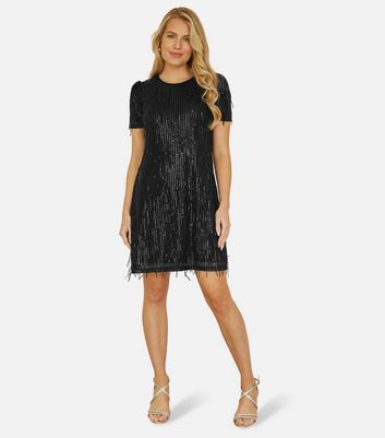 New look black tunic dress best sale