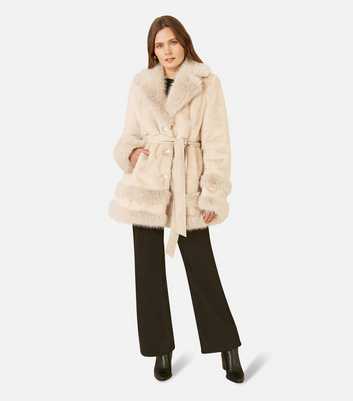 Yumi Cream Belted Swing Coat