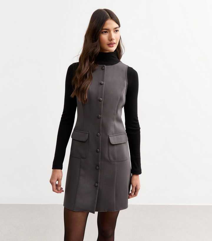 Silver Nasty Gal Pinafore Casual Dresses Nasty Gal Going Out