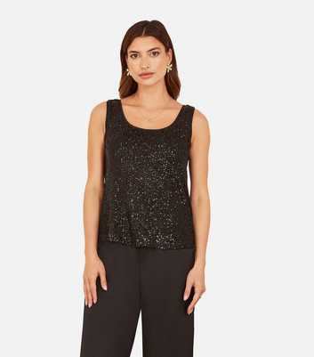 Yumi Black Sequin Vest