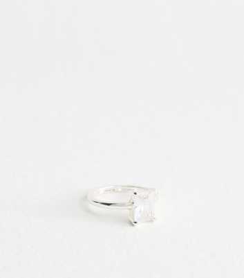 Silver Tone Cubic Zirconia Ring