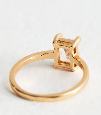 Gold Tone Cubic Zirconia Ring