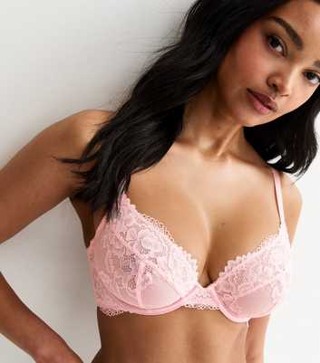 Light Pink DD+ Lace Non Padded Bra