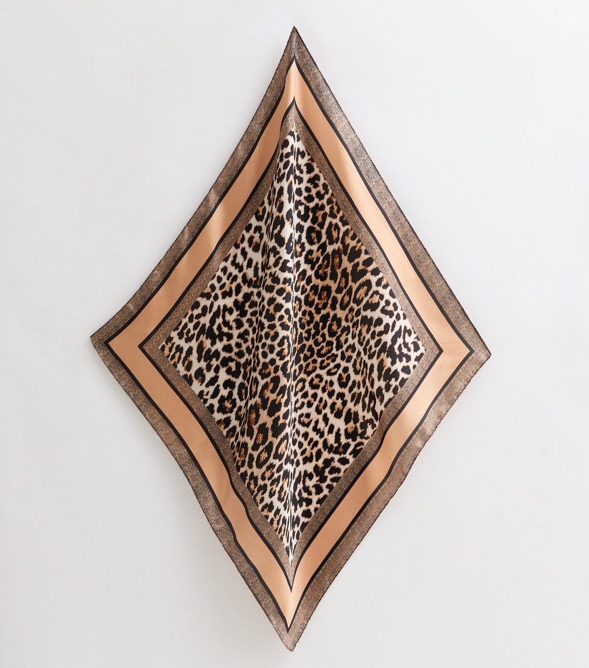 New Look Women's Brown Pattern Brown Leopard Print Scarf
