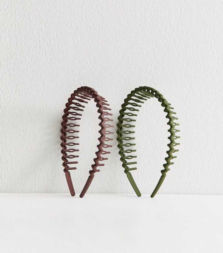 Pack Of 2 Multicoloured Comb Headbands