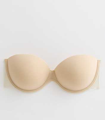 Tan Stick-On Wing Strapless Bra