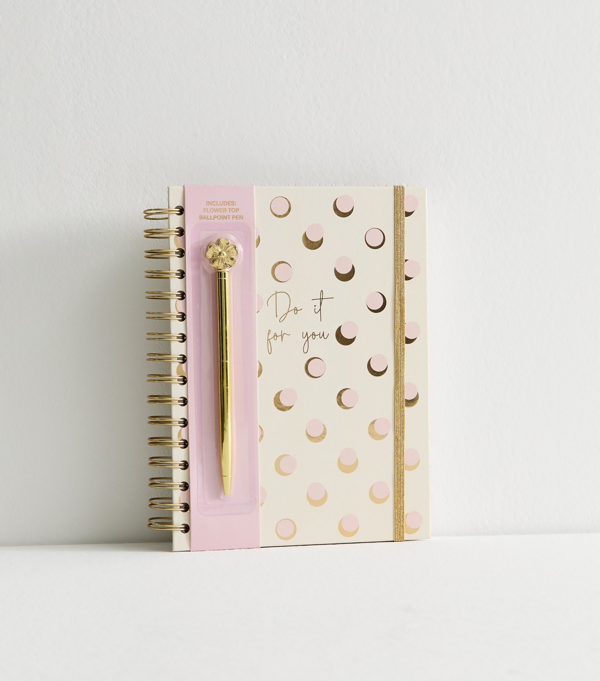 Cream Do It For You Journal and Pen New Look