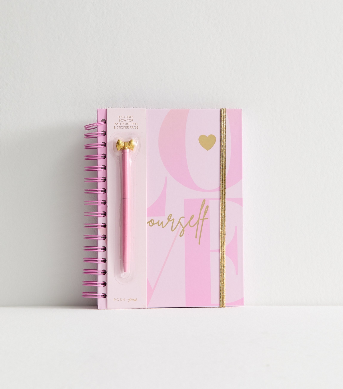 Pink Love Yourself Journal and Pen New Look