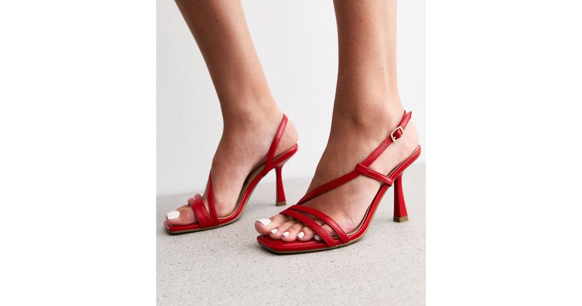 Wide Fit Red Sandals New Look Zalando New Look Block Heels Wide