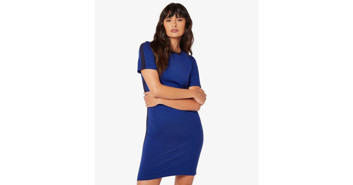 Apricot Blue Side-Stripe Bodycon Mini Dress | New Look