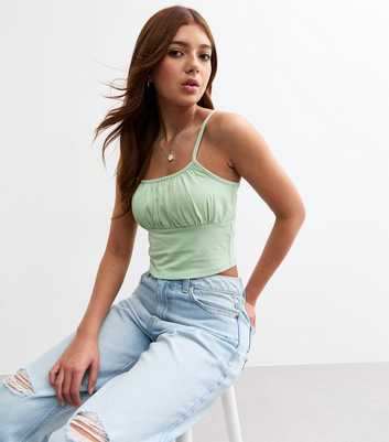 Girls Ruched Cropped Camisole