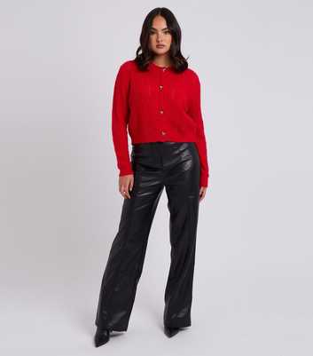 Urban Bliss Black Faux Leather Trousers