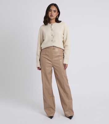 Urban Bliss Camel Faux Leather Trousers