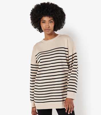 Apricot Stone Striped Jumper