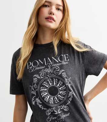 Dark Grey Mystical Print Jersey T-Shirt