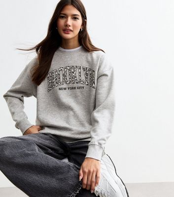 New look grey sweatshirt hotsell