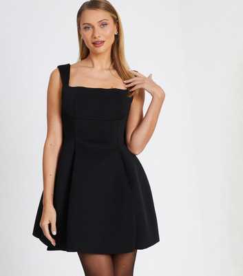 QUIZ Black Bow Skater Dress