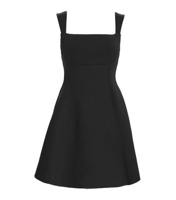 Black skater dress new look best sale