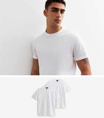 2 Pack of White Cotton T-Shirts