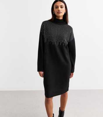 Sunshine Soul Black Studded Jumper Dress