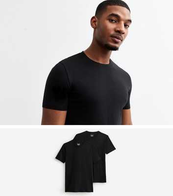 Pack of 2 Black Muscle Fit T-Shirts