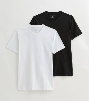 ☆YALE☆ 2PACK MENS MUSCLE FIT TSHIRT WHITE BLACK YEM9SS304 2 Pack Black/White Muscle Fit T-Shirts | New Look