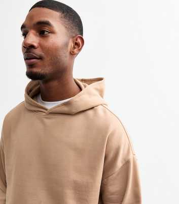 Tan Oversized Jersey Hoodie