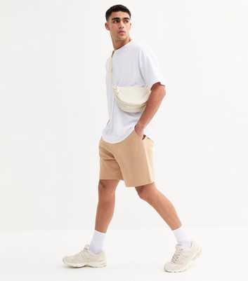 Tan Relaxed Jersey Shorts