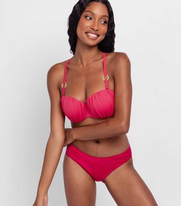 ruched bandeau bikini