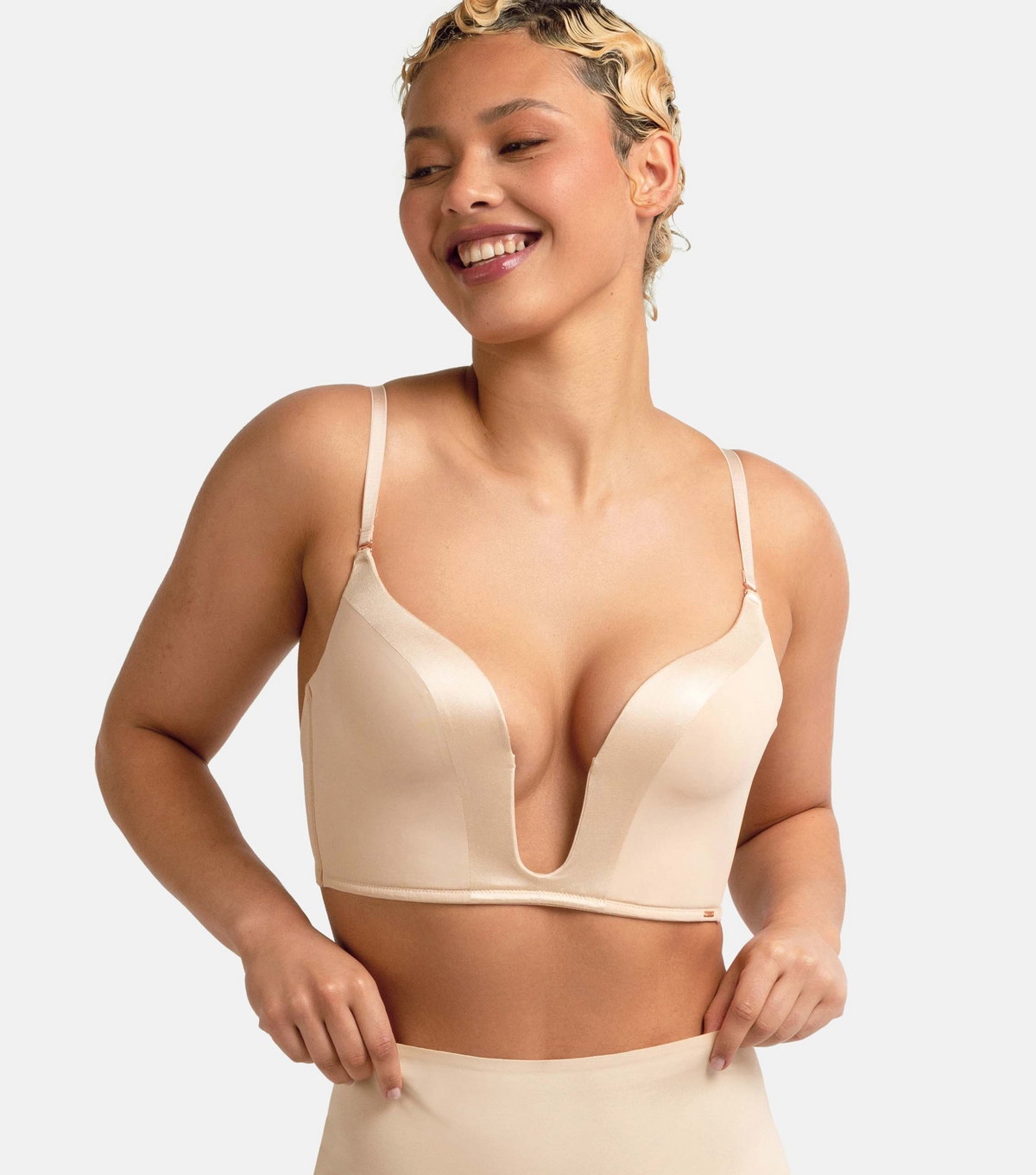 Women's Pale Pink Plunge Bra Dorina New Look
