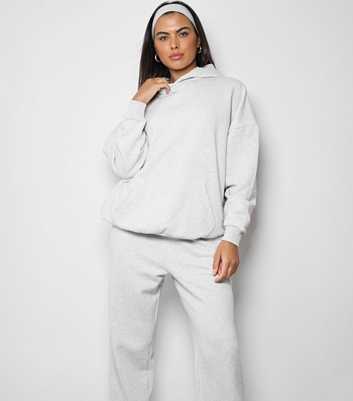 WKNDGIRL Grey Cotton Blend Hoodie