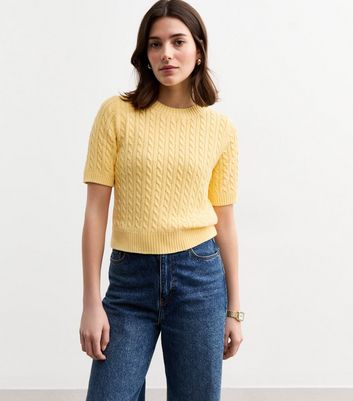 yellow sweater top
