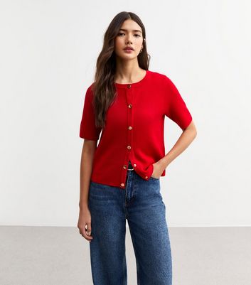トップス Compact Logo Knit Cardigan red Compact Logo Knit Cardigan red