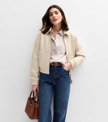 Cream Bomber Jacket