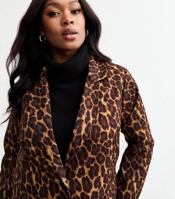 next leopard print blazer