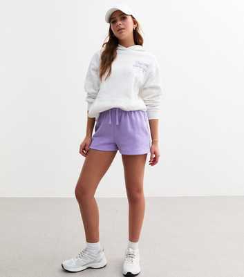 Girls Lilac Jogger Shorts