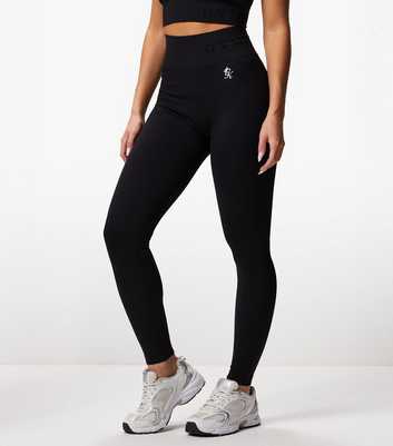 Gym King Black Formation Seamless Rib Leggings