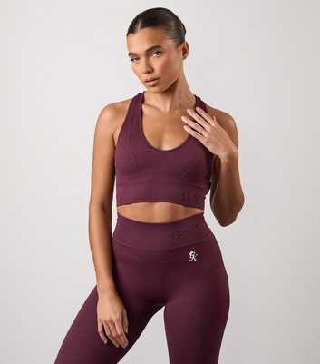 Gym King Burgundy Formation Rib Bra