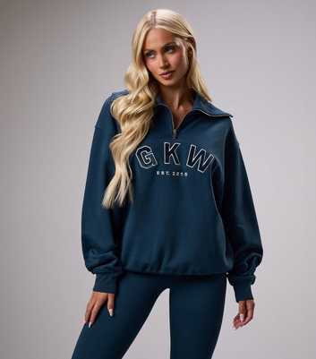 Gym King GKW Navy Pullover Funnel Neck Sweatshirt