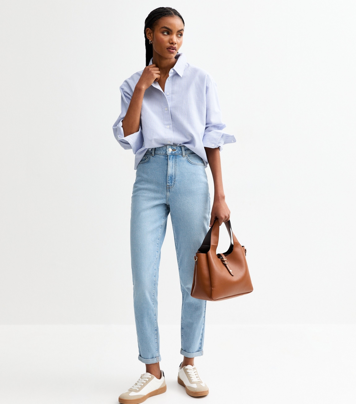 Women's Tall Blue Tori Mom Jeans New Look