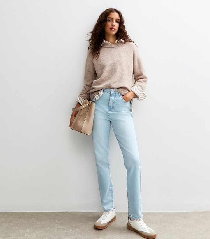 Tall Light Blue Hannah Straight Leg Jeans