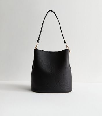 Faux leather bucket bag discount