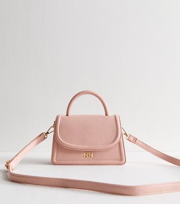 ハンドバッグ PINK LEATHER TOP HANDLE BAG Pink Top Handle Bag Faux Leather Handbag