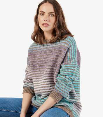 Apricot Multicoloured Striped Jumper 