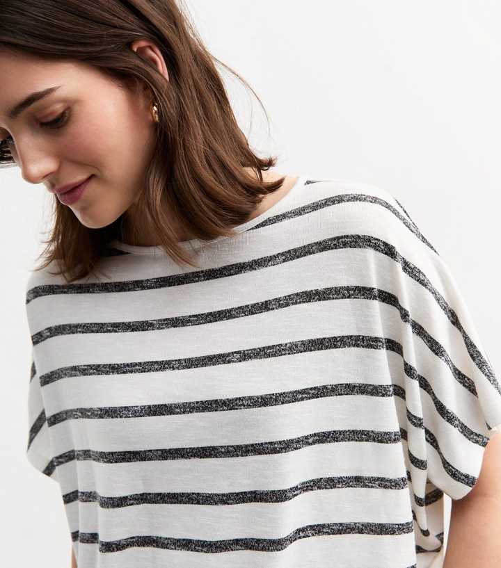 White Soft Touch Striped Top