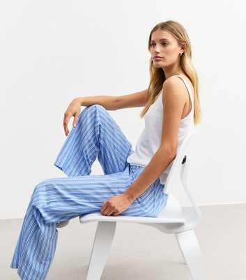 Blue Vest and Boxer Wide Leg Trousers Set