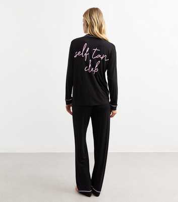 Black Self Tan Club Pyjama Set