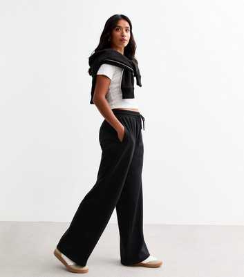 Petite Black Wide Leg Joggers