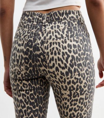 720 high rise super skinny leopard print women's jeans