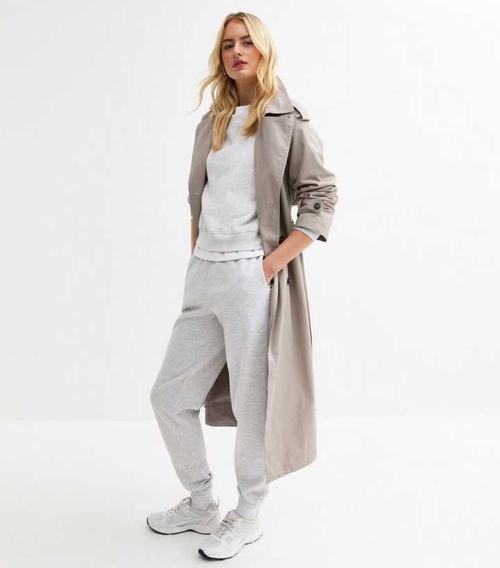 Tall Grey Cuffed Jersey Joggers